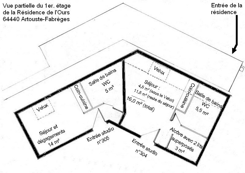 Plan des 2 studios